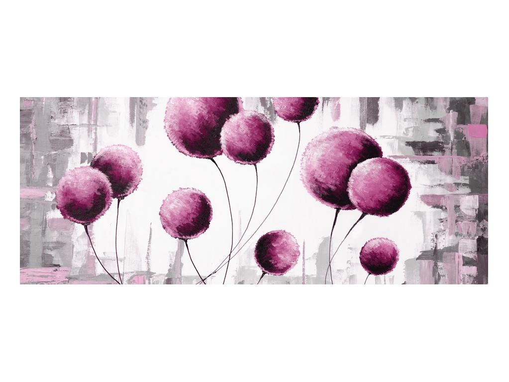 Abstraktna slika - rožnati baloni