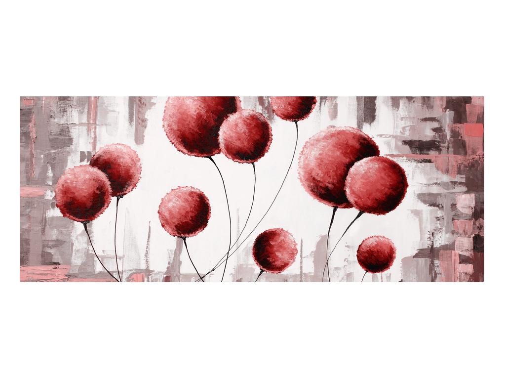 Abstraktna slika - rdeči baloni