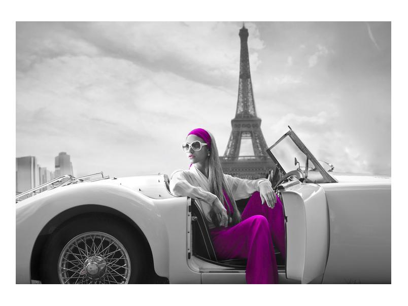 Slika Eiffelovog tornja i automobila