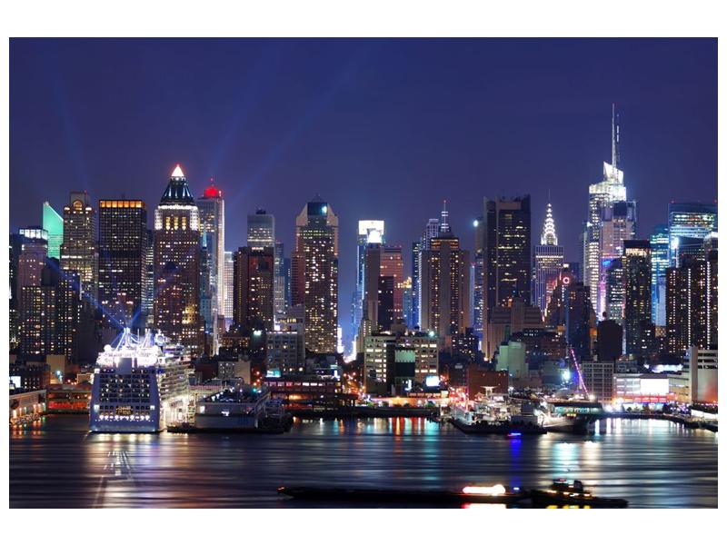 Obraz osvětlených New Yorských mrakodrapů  (F002812F12080)