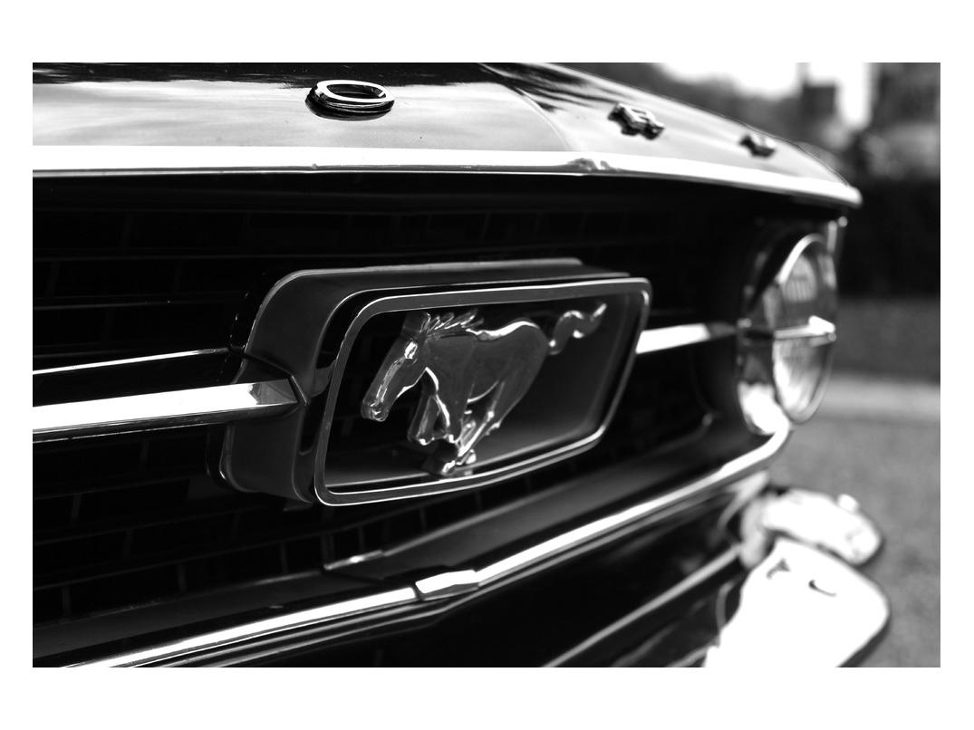 Detajlna slika avtomobila Mustang