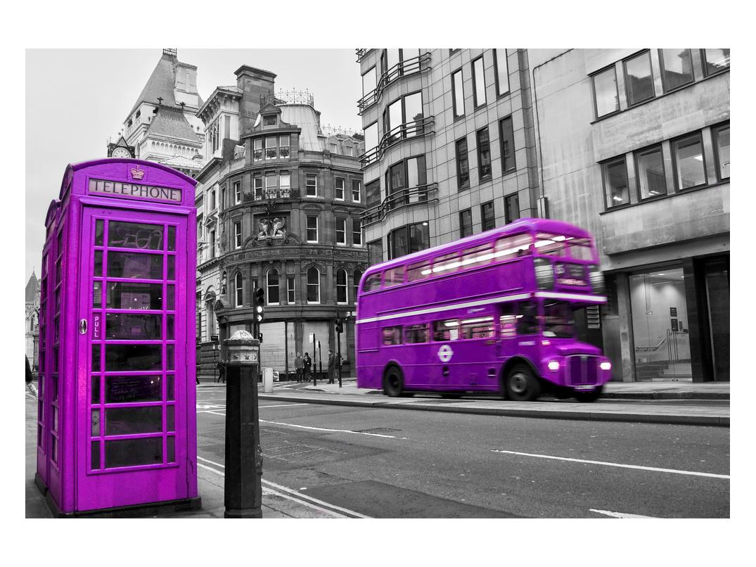 Slika Londona u ljubičastim bojama