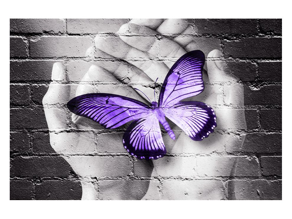 Moderna slika dlanova s ​​leptirom