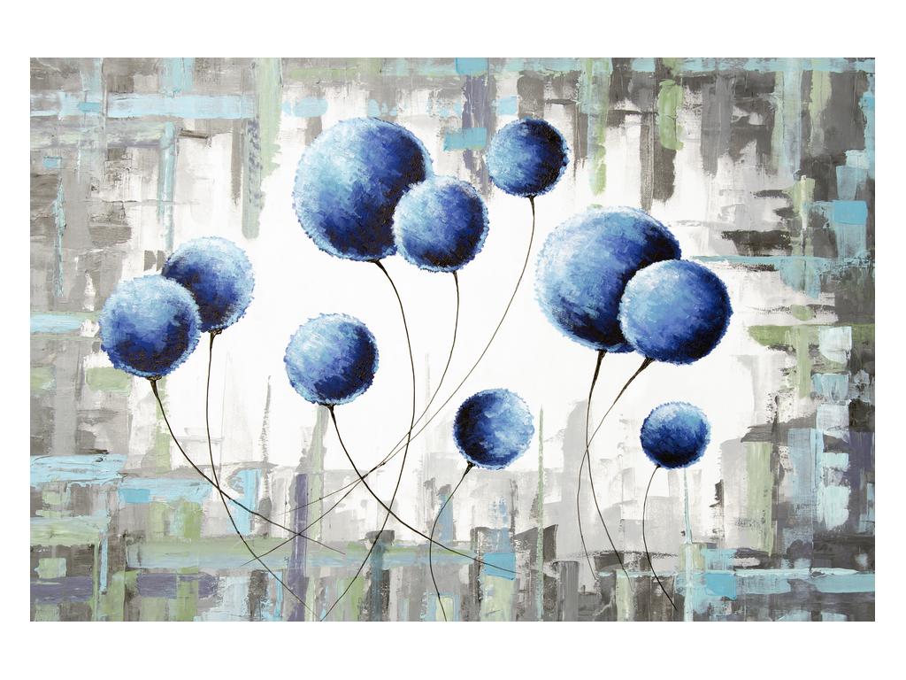 Abstraktna slika - modri baloni