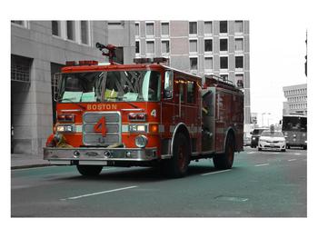 Obraz hasičského auta