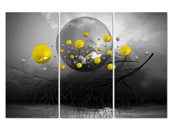 Obraz - žluté abstraktní koule