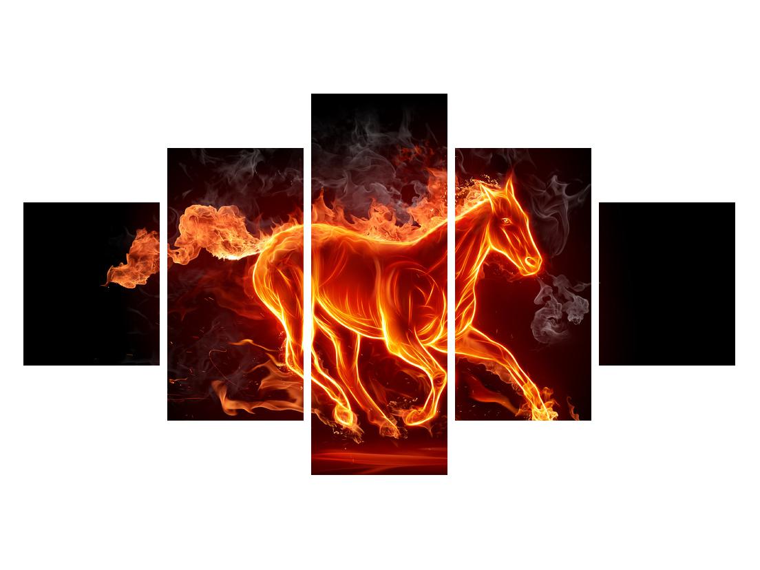 Slika konja u plamenu