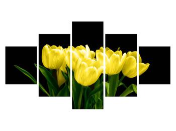 Obraz žlutých tulipánů