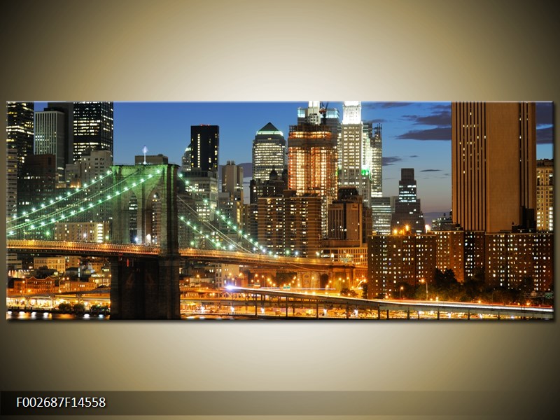 Obraz mostu s New Yorkem  (F002687F14558)