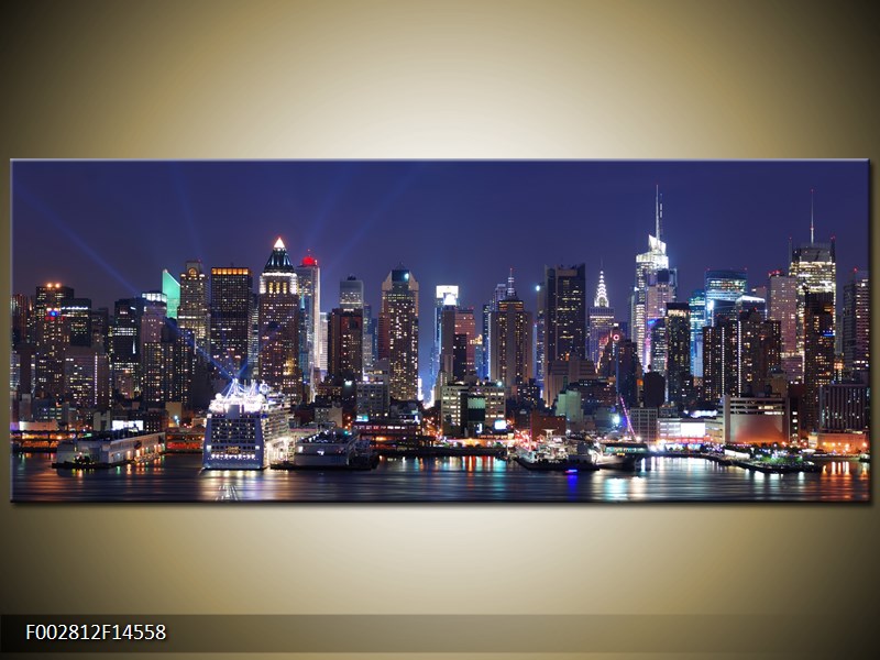 Obraz osvětlených New Yorských mrakodrapů  (F002812F14558)