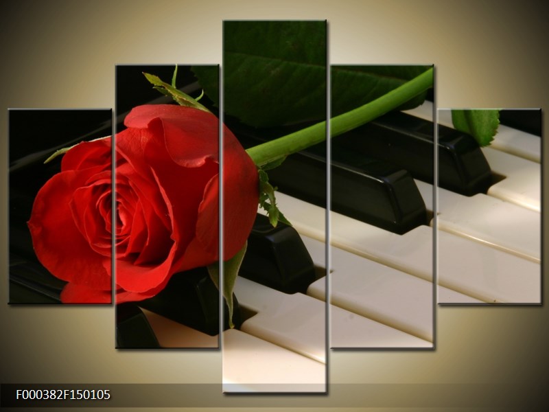 Obraz klavíru a růže (F000382F150105)