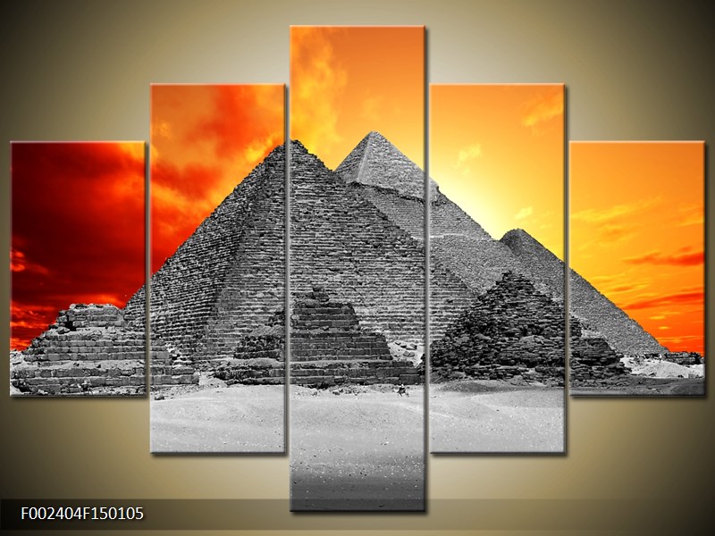 Obraz černobílých pyramid (F002404F150105)