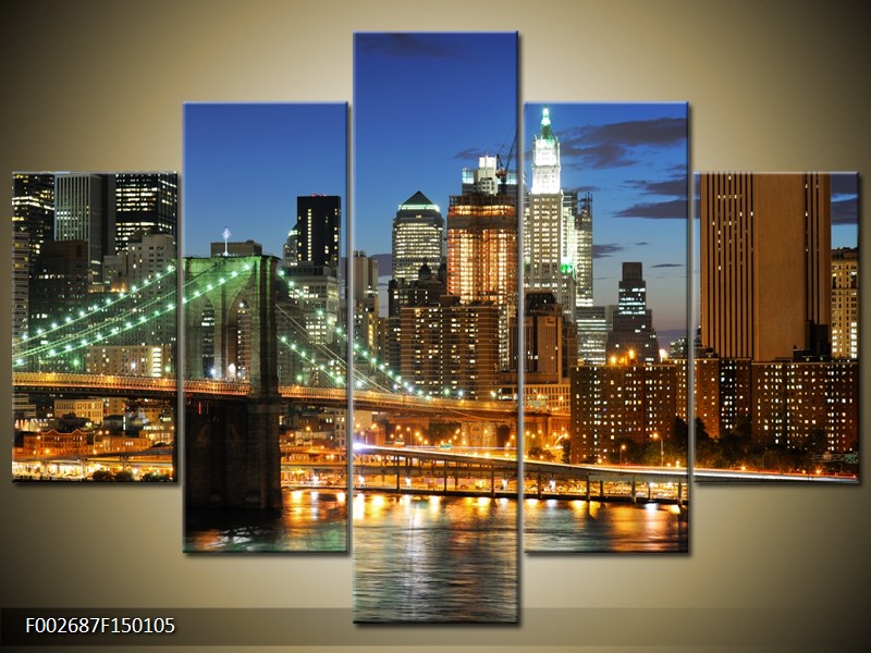 Obraz mostu s New Yorkem  (F002687F150105)