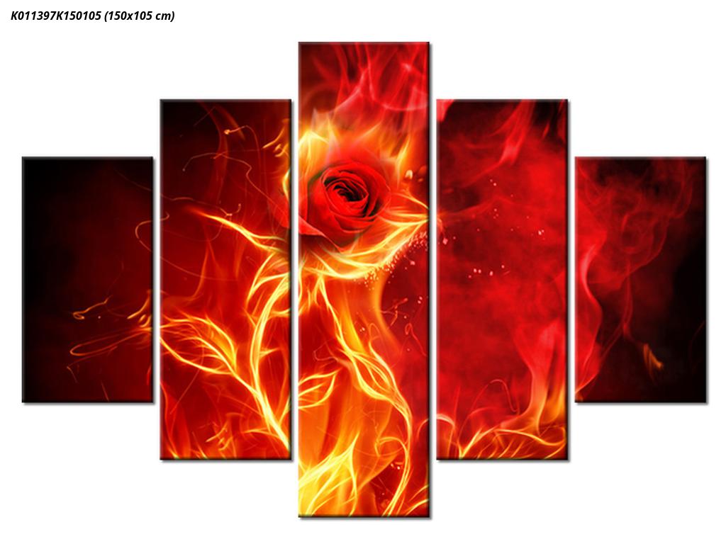 Slika ruže u plamenu (K011397K150105)
