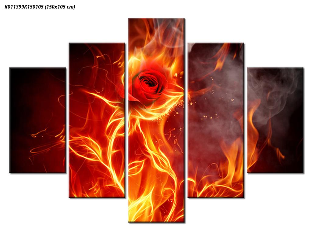 Slika ruže u plamenu