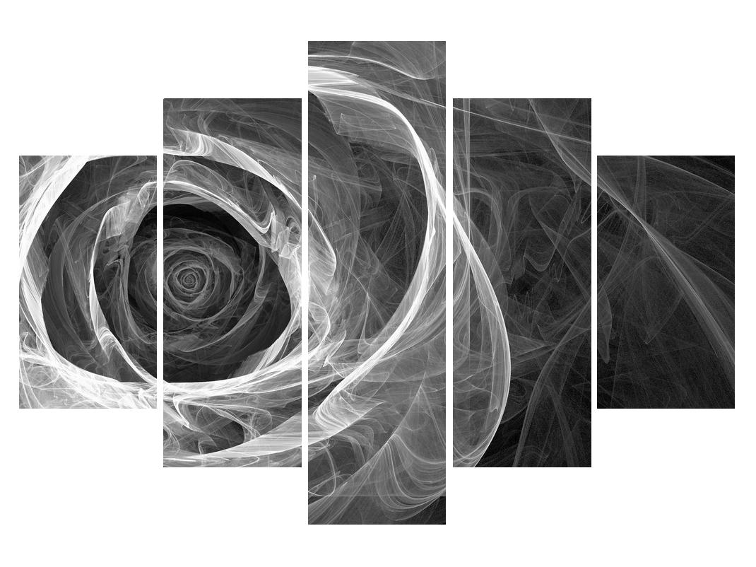 Crno-bijela slika apstraktne ruže