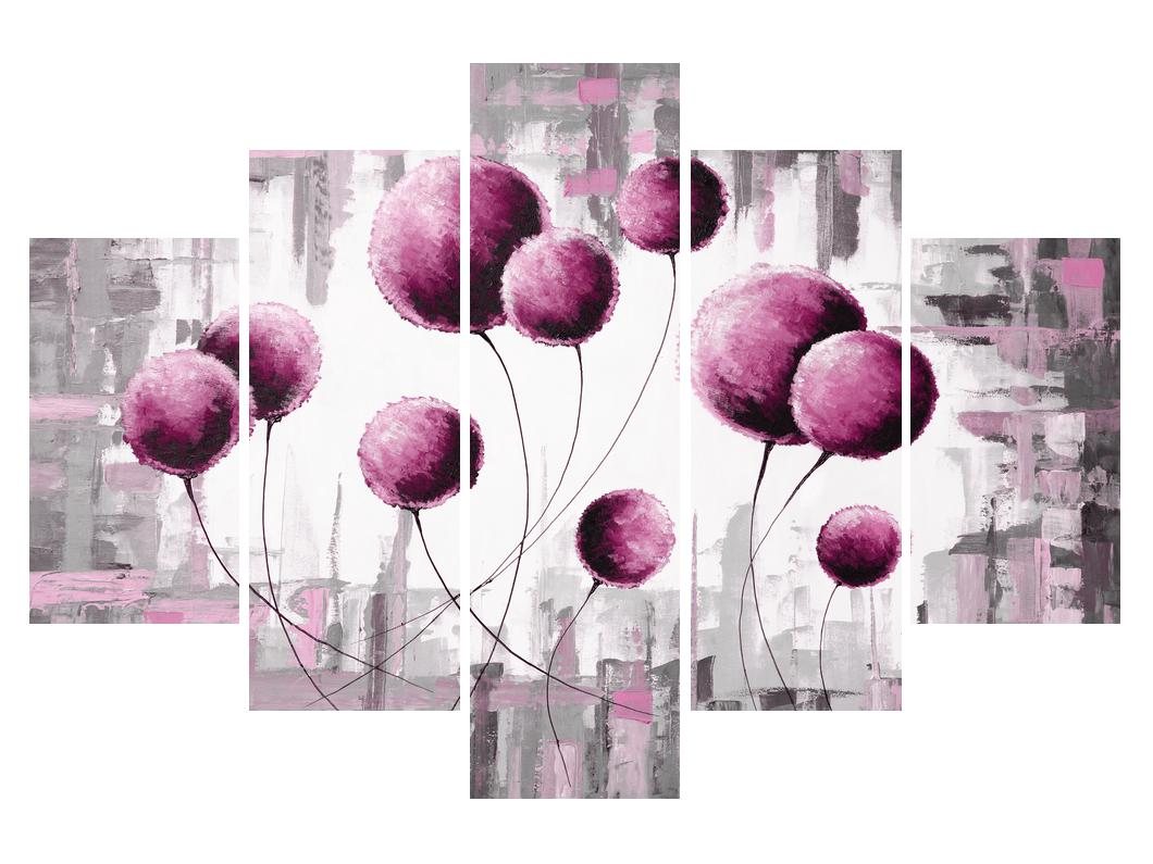 Abstraktna slika - rožnati baloni