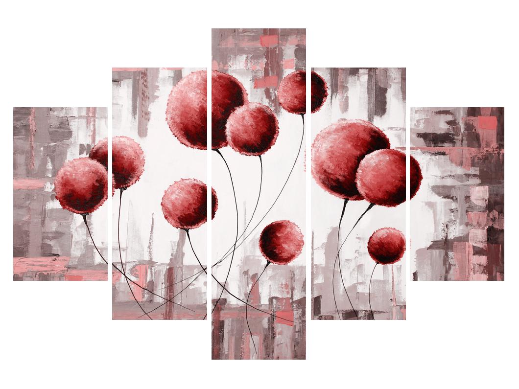 Apstraktna slika - crveni baloni