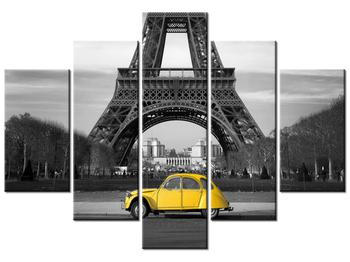 Eiffel torony és a sárga autó kép