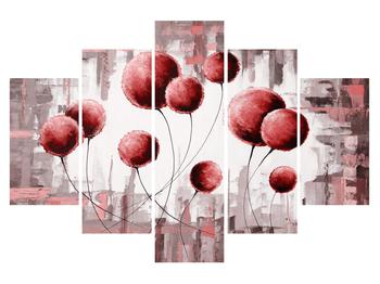 Abstraktný obraz - červené balóniky
