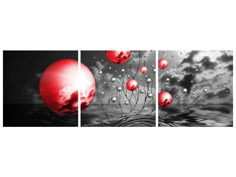 Moderní obraz - červené koule (F002086F15050)