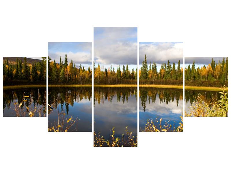 Obraz rybníka u lesa (F001637F150805PCS)