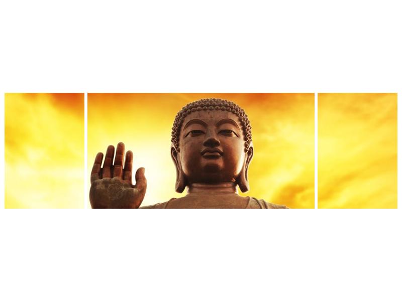 Obraz Buddhy s červenožlutým pozadím  (F002647F17050)