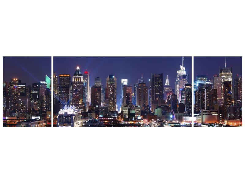 Obraz osvětlených New Yorských mrakodrapů  (F002812F17050)