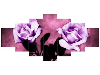 Obraz dvou fialových růží 