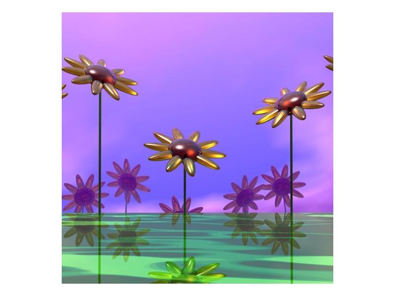 Moderní obraz skleněných květin (F004008F5050)