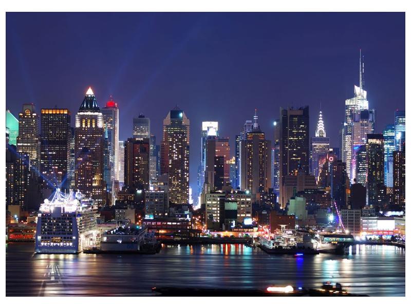 Obraz osvětlených New Yorských mrakodrapů  (F002812F7050)