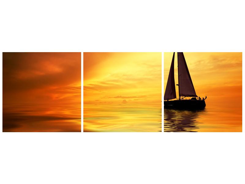 Obraz plachetnice při západu slunce (F000100F9030)