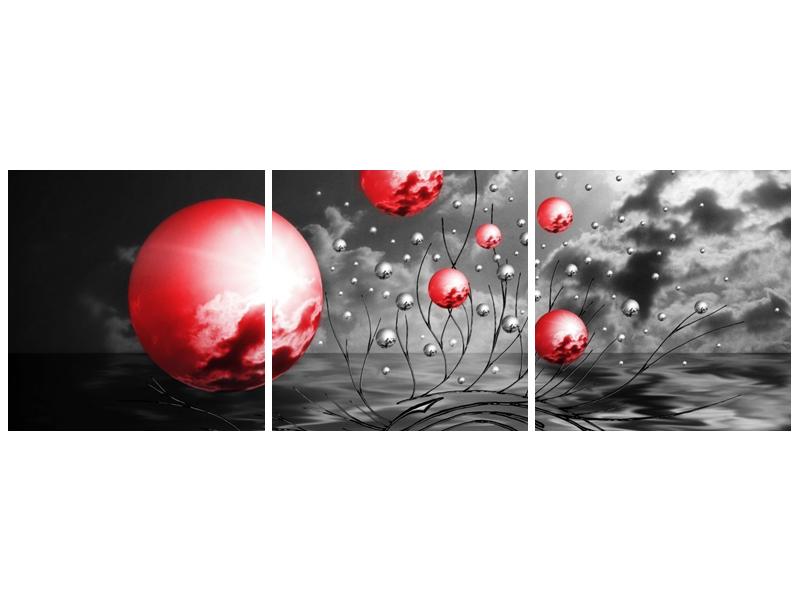 Moderní obraz - červené koule (F002086F9030)