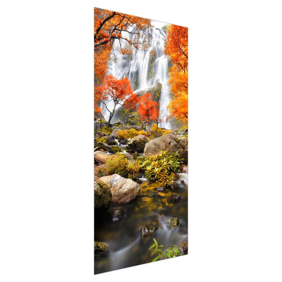 Fototapeta na dveře - Vodopád na podzim (D012335D95205)