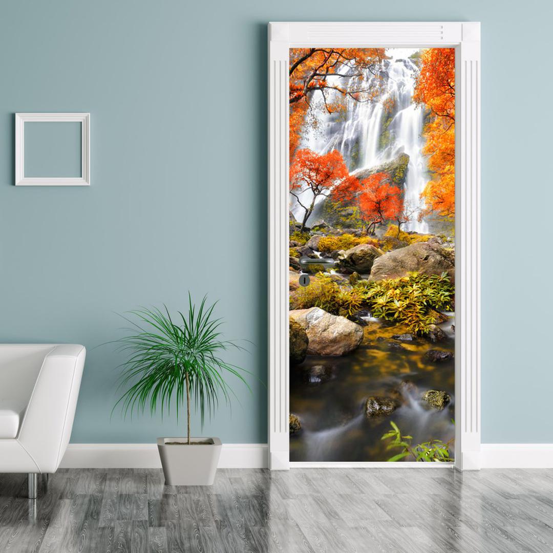 Fototapeta na dveře - Vodopád na podzim (D012335D95205)