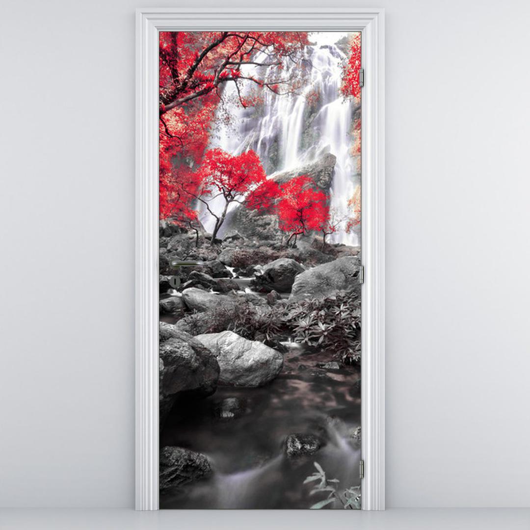 Fototapeta pentru ușă - un tufiș cu cascade (D012485D95205)