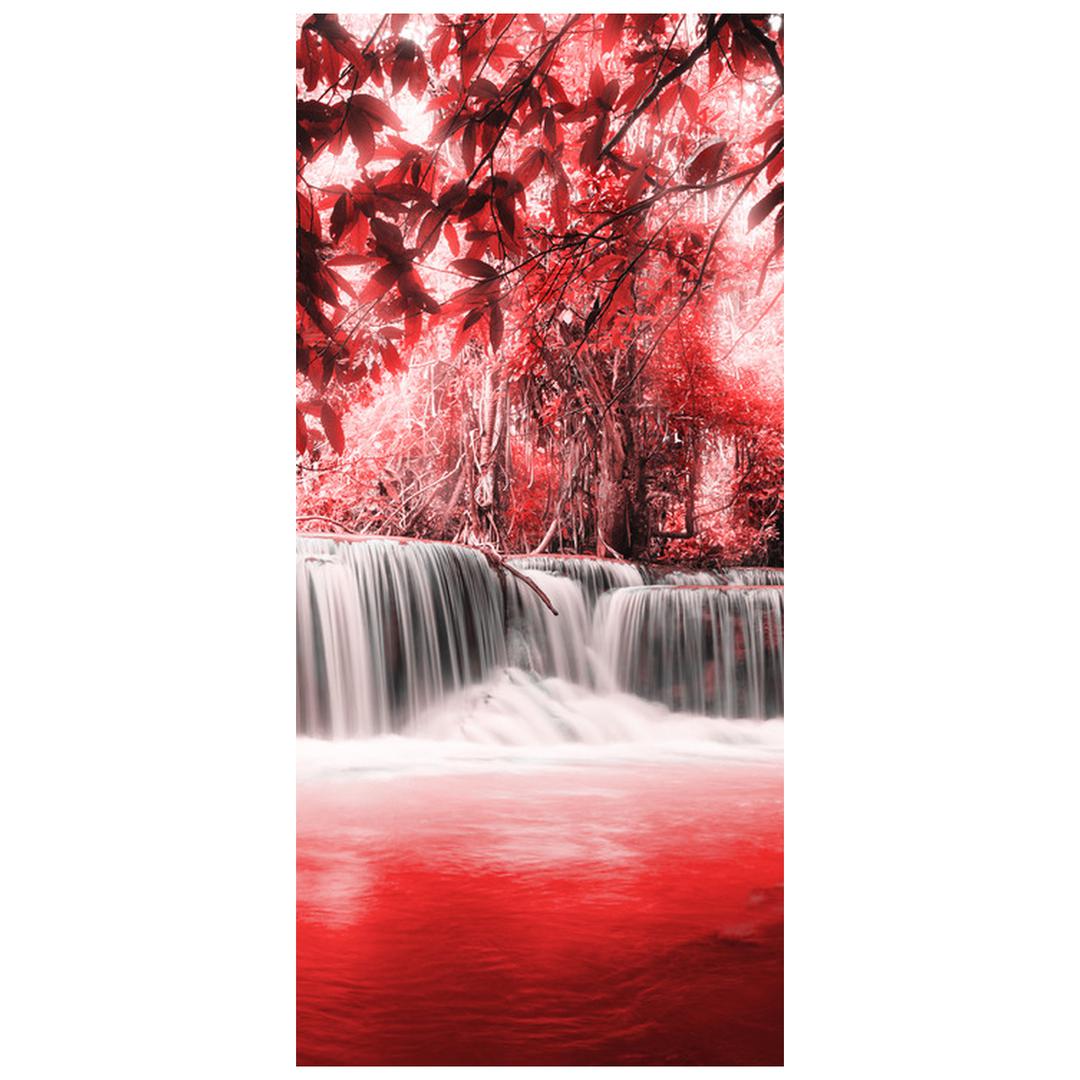 Fototapeta pentru ușă - cascada roșie (D012552D95205)