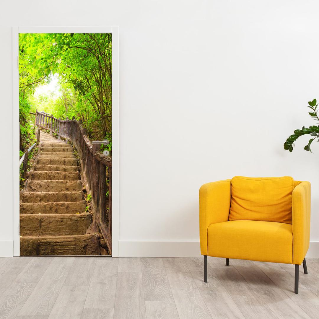 Foto tapeta za vrata - Lijepe stepenice u prirodi (D013397D95205)
