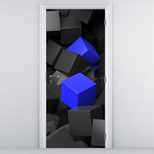 Foto tapeta za vrata - Dvije plave kocke