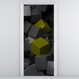 Fotótapéta ajtóra - Két sárga kocka