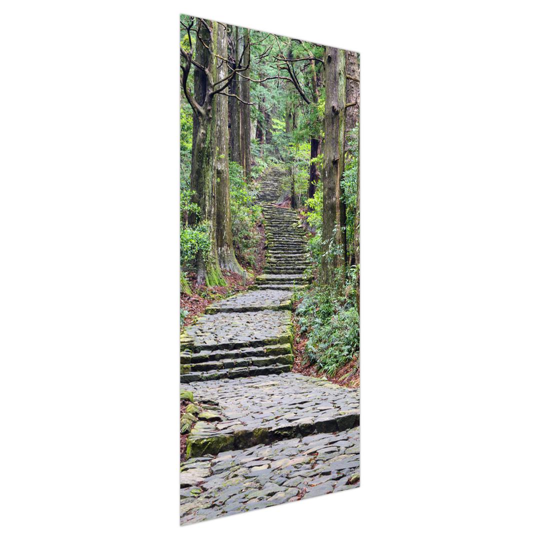Fototapeta pentru ușă - trepte în pădure (D014268D95205)