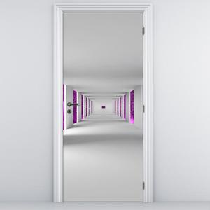 Fototapeta pentru ușă - tunelul cu cerul violet