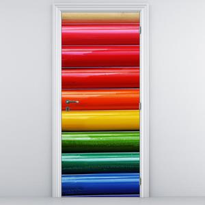 Fototapeta na dveře - barevné pastelky