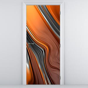 Fototapeta na dvere - oranžová abstrakcia