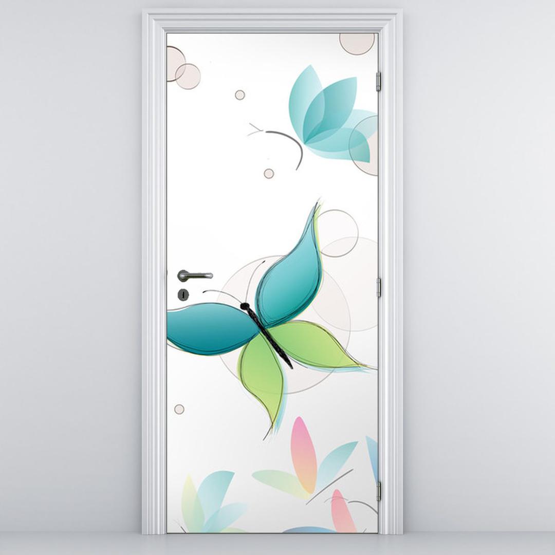 Fototapeta pentru ușă - fluture abstract (D014965D95205)