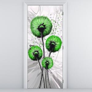 Fototapeta pentru ușă - păpădia abstractă verde