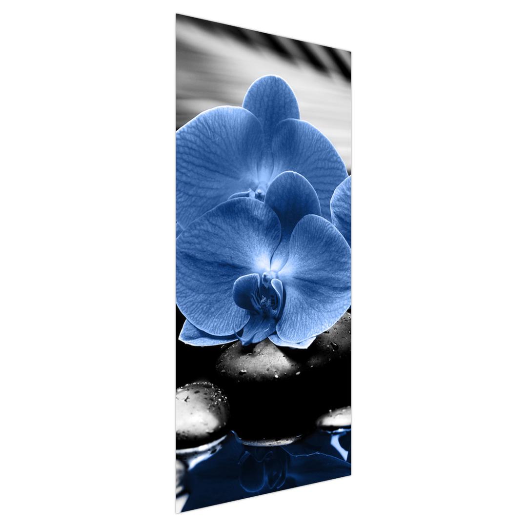 Foto tapeta za vrata - plavi cvijetovi (D015465D95205)