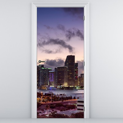 Fototapeta na drzwi - Metropolia z wieżowcami