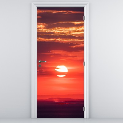Fototapet pentru ușă - Soare colorat