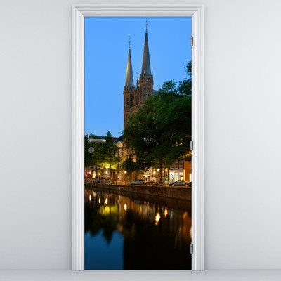 Fototapeta na dveře - Noční historické město
